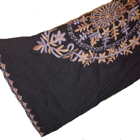 Black Goth Mo Huan Yi Chu FP Embroidered HIgh Low Boho Dress - Picture 4 of 4